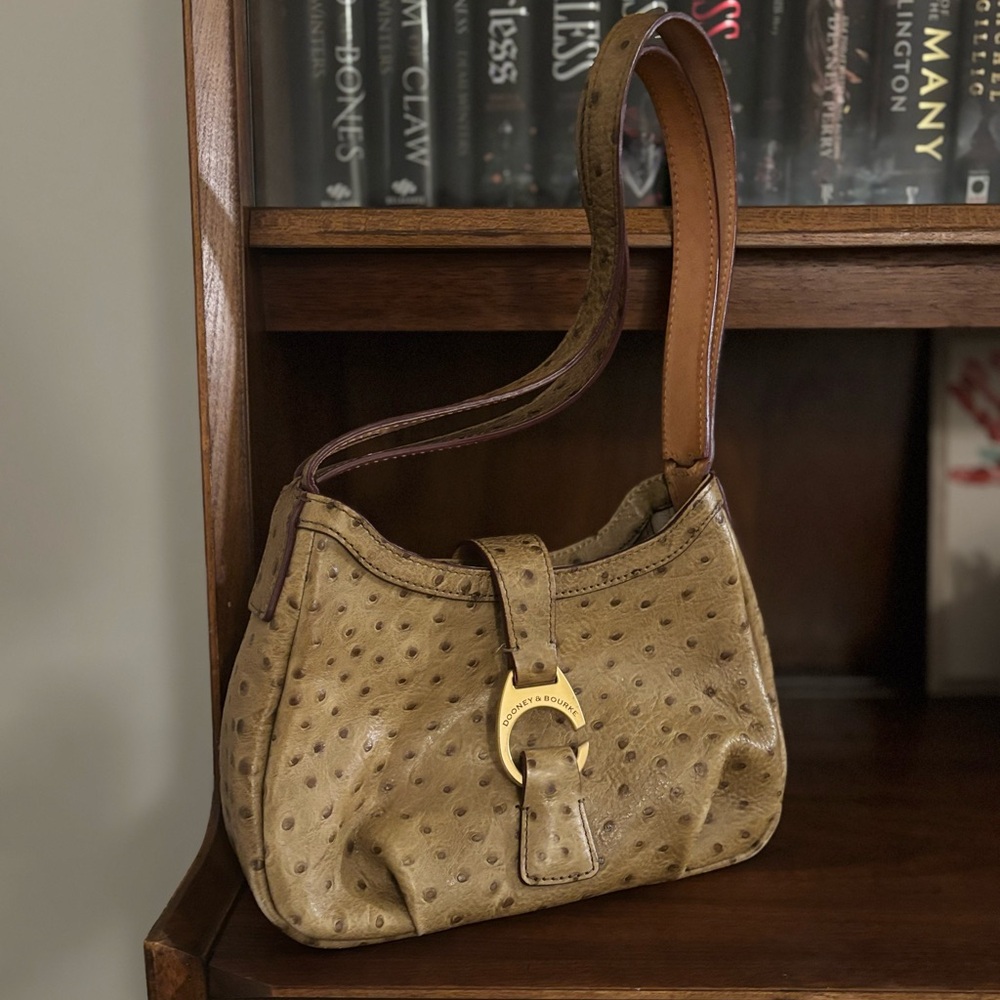 Dooney & Bourke Derby Ostrich leather  Shoulder Bag